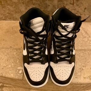 Nike Black and White High-Top Sneakers